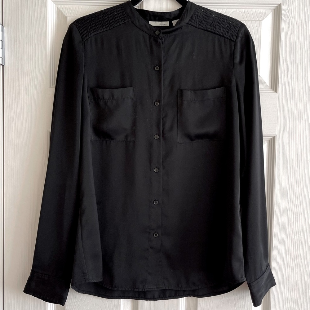 Halogen Black Long Sleeve Blouse (size M)